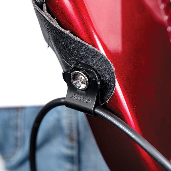 open zoom image for D'Addario PW-DLC-01 Dual-Lock Strap Lock, Pair, In Use