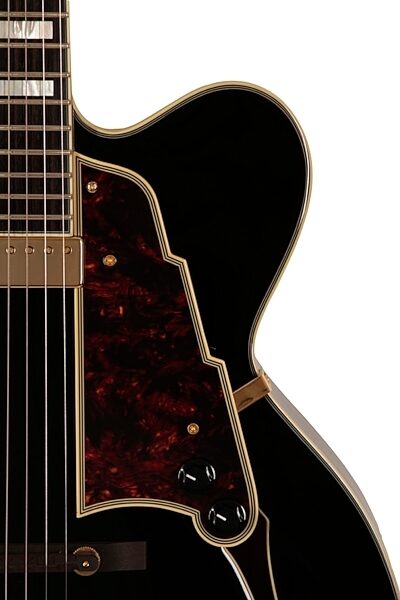 open zoom image for D'Angelico Excel EXL-1 Archtop Hollowbody Electric Guitar (with Case), Black Body