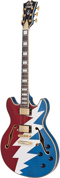 open zoom image for D'Angelico Grateful Dead Premier DC Semi-Hollowbody Electric Guitar, Action Position Back
