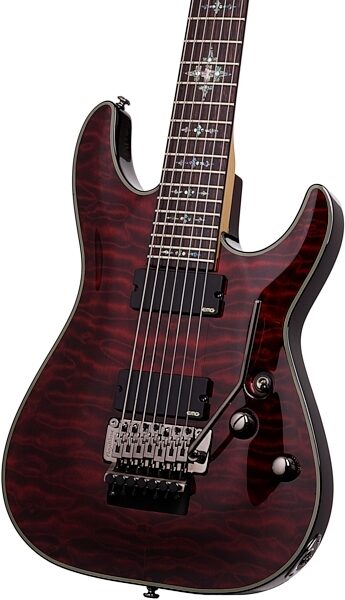 open zoom image for Schecter Damien Elite 7 FR 7-String Electric Guitar with Floyd Rose, Crimson Red - Body