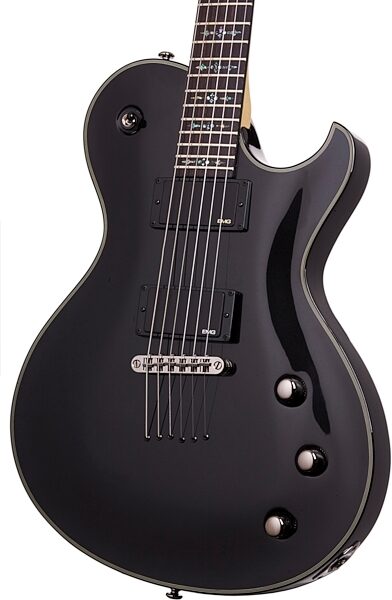 open zoom image for Schecter Damien Solo Elite Electric Guitar, Metallic Black - Body