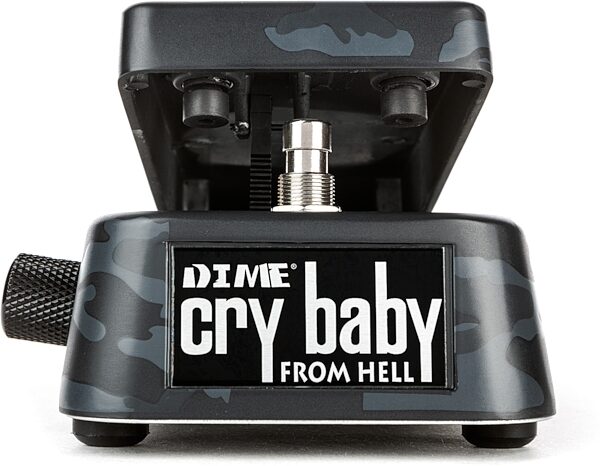open zoom image for Dunlop Dimebag Darrell Cry Baby From Hell Wah Pedal, Black Camouflage, Action Position Back