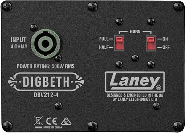 open zoom image for Laney Digbeth DBV212-4 Bass Speaker Cabinet (500 Watts, 2x12"), 4 Ohms, Open Box (Like New), Action Position Back