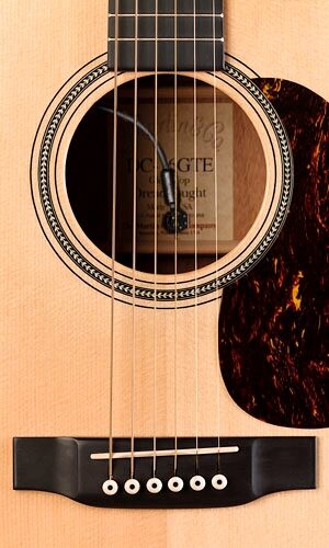 open zoom image for Martin DC16GTEP Premium Dreadnought Cutaway Acoustic-Electric Guitar (with Case), Bridge