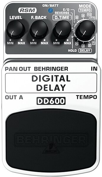 open zoom image for Behringer DD600 Digital Stereo Delay and Echo Pedal, Main