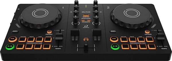 open zoom image for AlphaTheta DDJ-FLX2 Compact DJ Controller, New, Action Position Back