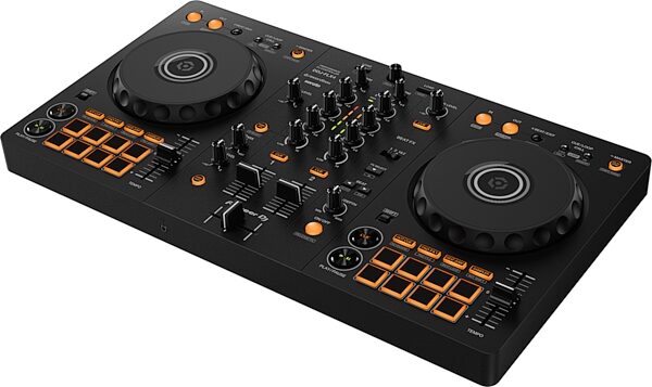 open zoom image for Pioneer DJ DDJ-FLX4 DJ Controller, Matte Grey, Action Position Back