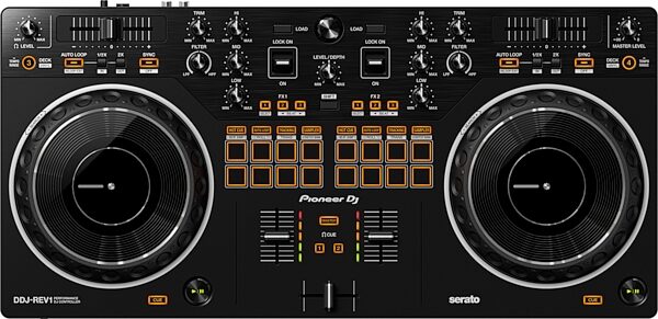 open zoom image for Pioneer DJ DDJ-REV1 DJ Controller, New, Action Position Back