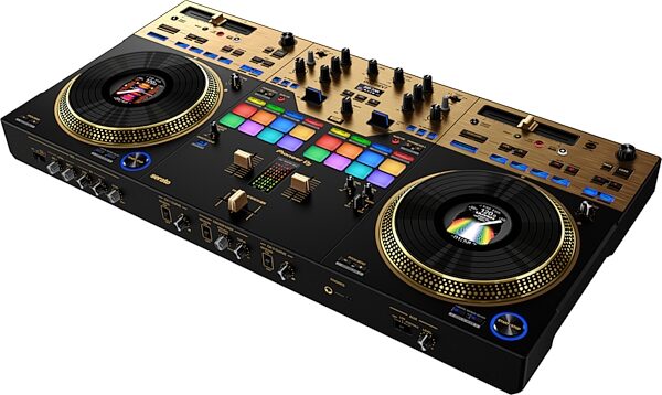 open zoom image for Pioneer DJ DDJ-REV7 DJ Controller, Gold, DDJ-REV7-N, Action Position Back