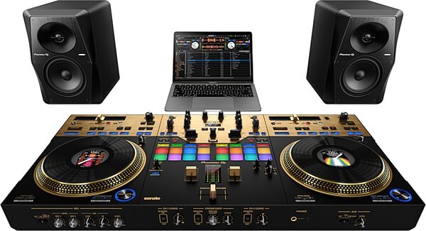 open zoom image for Pioneer DJ DDJ-REV7 DJ Controller, Gold, DDJ-REV7-N, Action Position Back