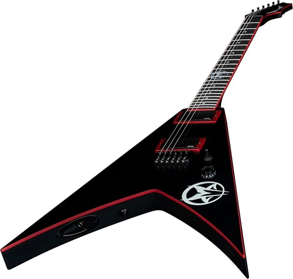 open zoom image for Dean Vengeance Greg Tribbett Electric Guitar, Black Satin, Action Position Back