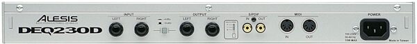 open zoom image for Alesis DEQ230D Digital Dual 30-Band Equalizer with Digital I/O, Back Panel