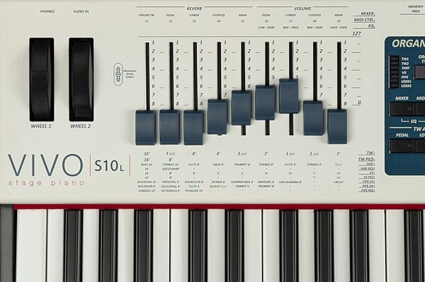 open zoom image for Dexibell VIVO S10L Digital Stage Piano, 76-Key, New, Action Position Back