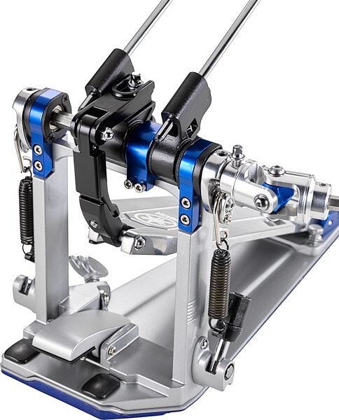 open zoom image for Yamaha DFP-9D Double Direct Drive Bass Drum Pedal (with Case), Chrome/Blue, view
