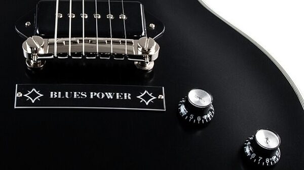 open zoom image for Epiphone LTD Jared James Nichols "Old Glory" Les Paul Custom Electric Guitar (with Gig Bag), Action Position Back
