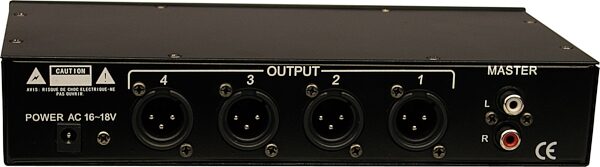 open zoom image for SM Pro Audio DI4V 4-Channel DI Box Mixer, Rear