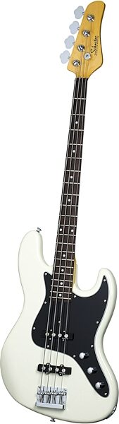 open zoom image for Schecter Diamond-J Electric Bass, Ivory - Angle