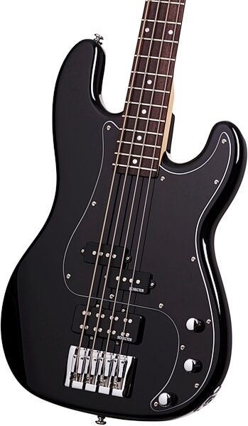 open zoom image for Schecter Diamond-P Custom Electric Bass, Gloss Black - Body