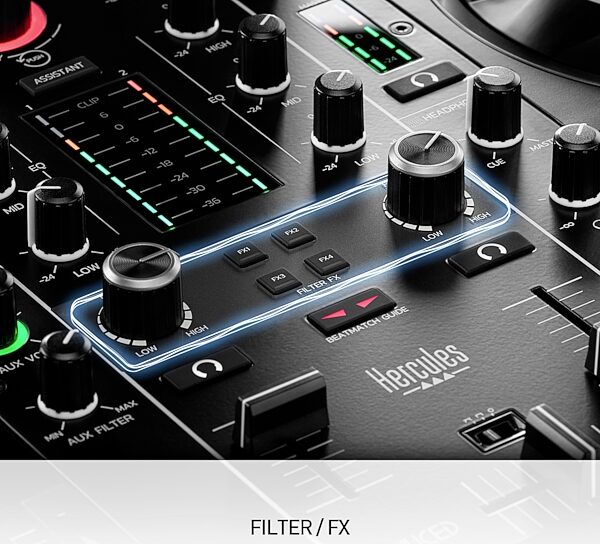open zoom image for Hercules DJControl Inpulse 500 DJ Controller, Black, Action Position Sound Module