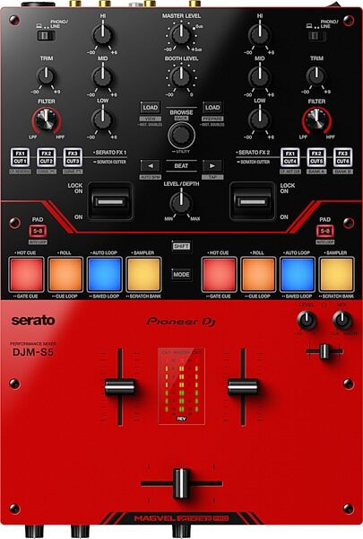 open zoom image for Pioneer DJ DJM-S5 DJ Mixer, New, Action Position Back