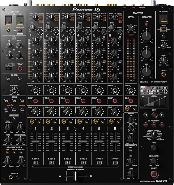 open zoom image for Pioneer DJ DJM-V10 DJ Mixer, New, Action Position Back