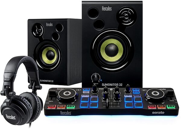 open zoom image for Hercules DJStarter Kit DJ Controller Bundle, New, Action Position Back