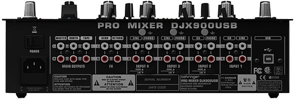 open zoom image for Behringer DJX900USB USB DJ Mixer (5-Channel), Rear