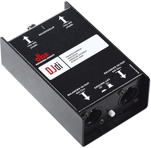 open zoom image for dbx DJDI 2-Channel Transformer Isolated Passive Direct Box, New, Main