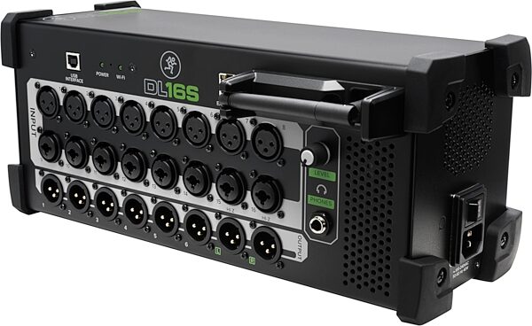 open zoom image for Mackie DL16S 16-Channel Wireless Digital Mixer, Angled Side