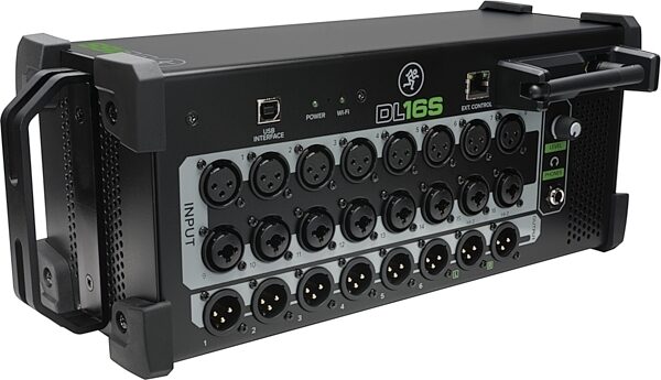 open zoom image for Mackie DL16S 16-Channel Wireless Digital Mixer, Angled Side