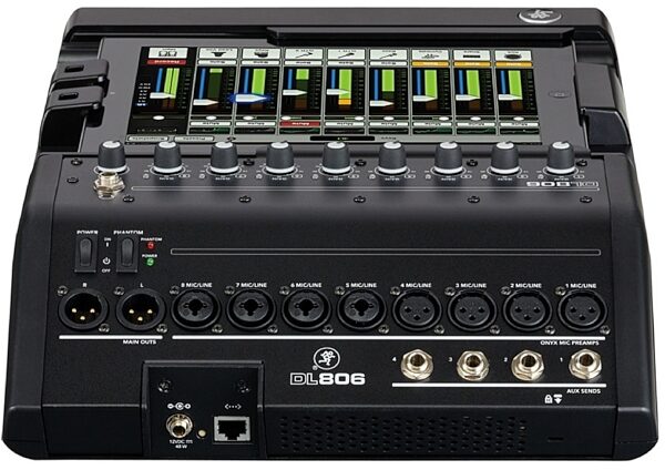 open zoom image for Mackie DL806 Digital iPad Controlled Mixer, with 30-pin Dock Connector, Rear