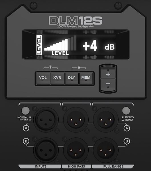 open zoom image for Mackie DLM12S 12" Powered Subwoofer (2000 Watts), Open Box (Very Good), Rear Panel