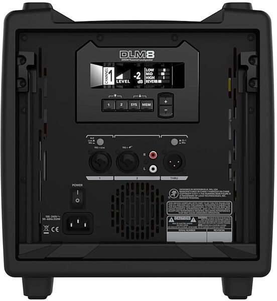 open zoom image for Mackie DLM8 8" Powered Loudspeaker (2000 Watts), New, Rear