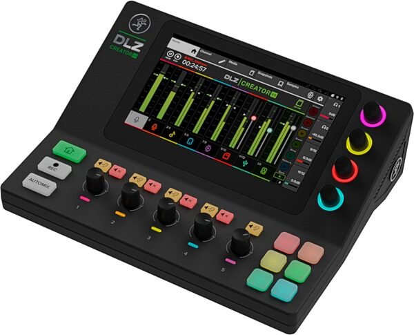 open zoom image for Mackie DLZ Creator XS Compact Adaptive Digital Mixer for Podcasting and Streaming, Open Box (Like New), Main with all components Front