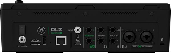 open zoom image for Mackie DLZ Creator XS Compact Adaptive Digital Mixer for Podcasting and Streaming, Open Box (Like New), Main with all components Front