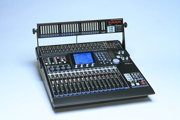 open zoom image for TASCAM DM24 24-Channel Digital Mixer, Left Angle with Meter Bridge