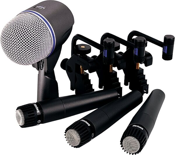 open zoom image for Shure DMK57-52 Drum Microphone Package (3 x SM57, 1 x Beta52, Case, Drum Mounts), New, Main