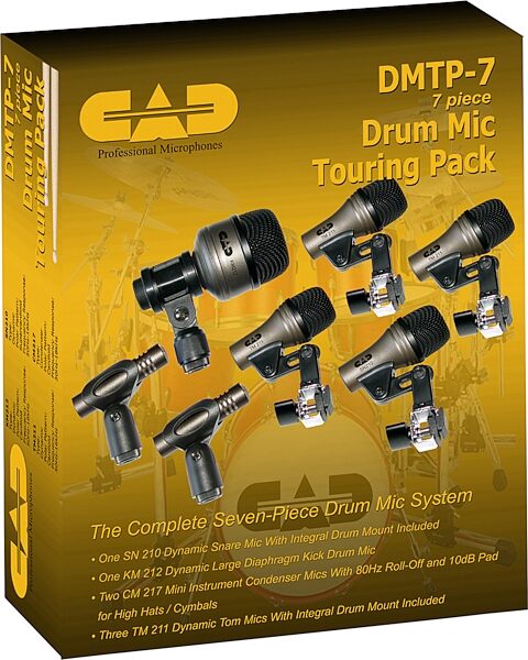 open zoom image for CAD DMTP7 7-Piece Drum Microphone Touring Package, Main
