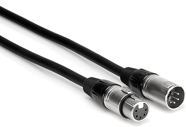 open zoom image for Hosa DMX-000 DMX512 4-Conductor XLR5-M to XLR5-F Cable, 5 foot, DMX-005, Action Position Back