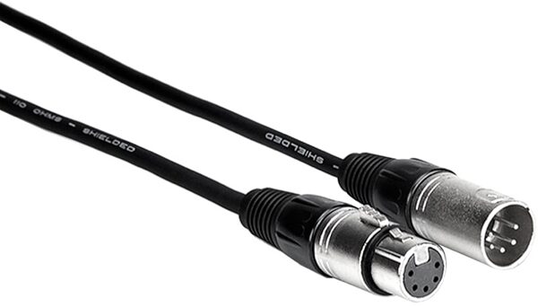open zoom image for Hosa DMX-000 DMX512 4-Conductor XLR5-M to XLR5-F Cable, 5 foot, DMX-005, Main