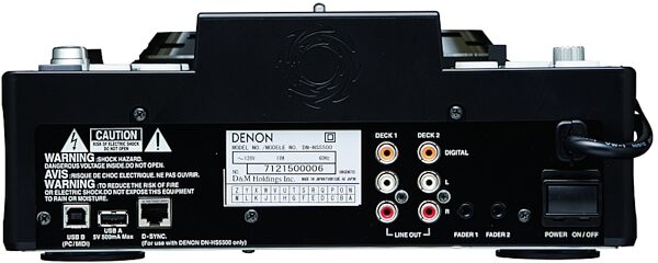 open zoom image for Denon DNHS5500 Direct Drive Turntable Media Player Controller, Rear