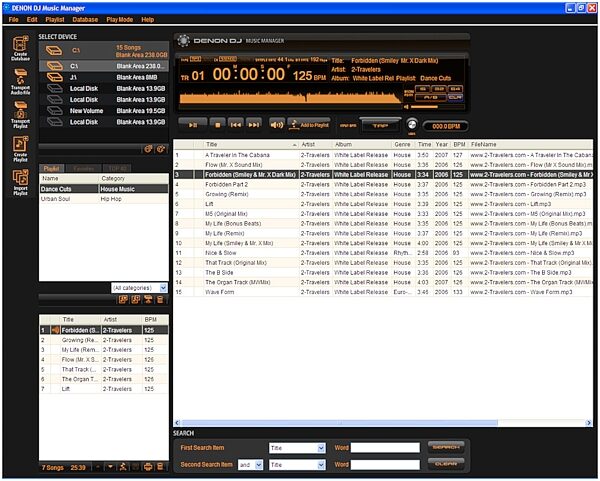 open zoom image for Denon DNS3700 Tabletop CD/MP3 Player, Screenshot - Denon DJ Music Manager