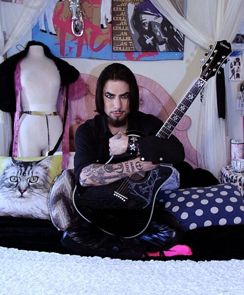 open zoom image for Epiphone Dave Navarro Signature Acoustic-Electric Guitar, Dave Navarro - Chilling with Guitar
