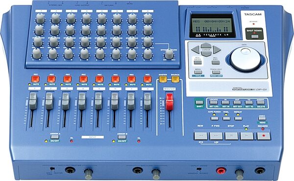 open zoom image for TASCAM DP01 8-Track Hard Disk Recorder, Front