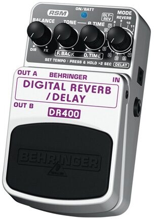 open zoom image for Behringer DR400 Digital Stereo Reverb and Delay Pedal, Right