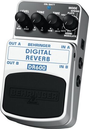 open zoom image for Behringer DR600 Digital Stereo Reverb Pedal, Right Angle