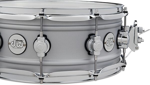 open zoom image for Drum Workshop Design Series Matte Aluminum Snare Drum, 5.5x14 Inch, Action Position Back