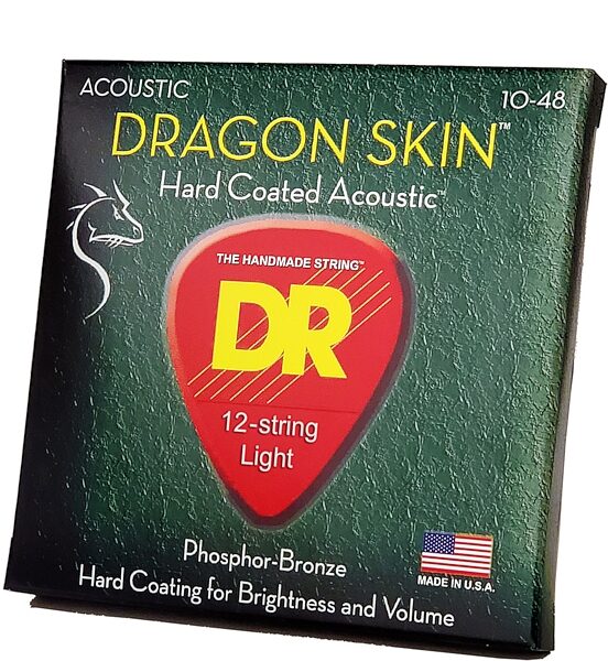 open zoom image for DR Strings Dragon Skin Clear Coated Acoustic Guitar Strings, 12-String, view