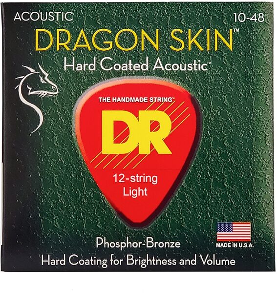 open zoom image for DR Strings Dragon Skin Clear Coated Acoustic Guitar Strings, 12-String, view