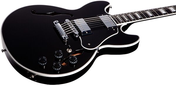 open zoom image for Gibson Midtown Custom Electric Guitar with Case, Ebony Closeup